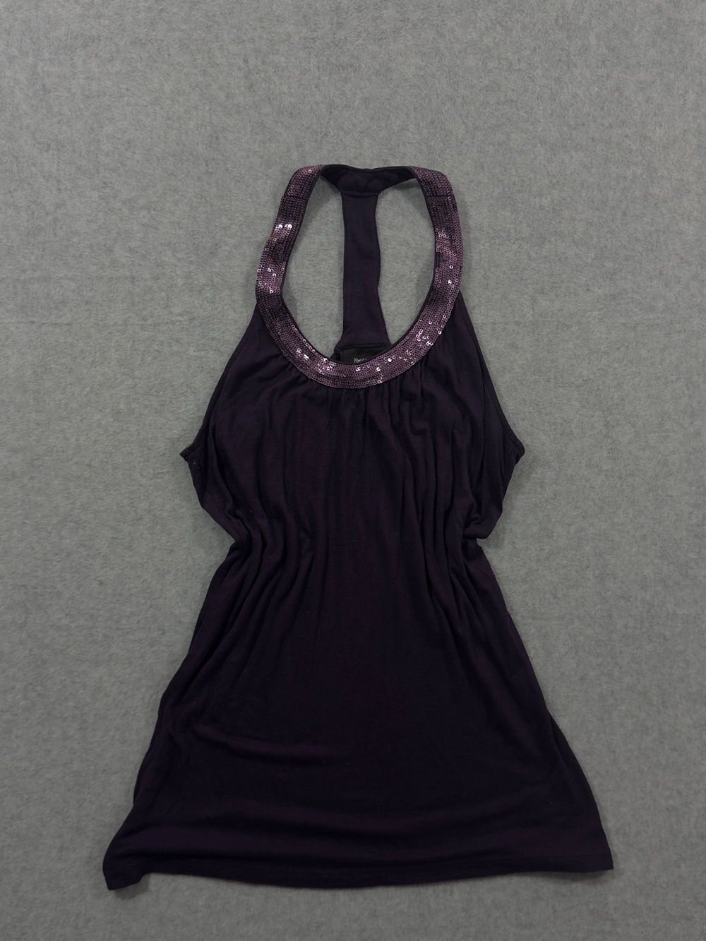 Mossimo Purple Sequin Racerback Tank Top Size XS